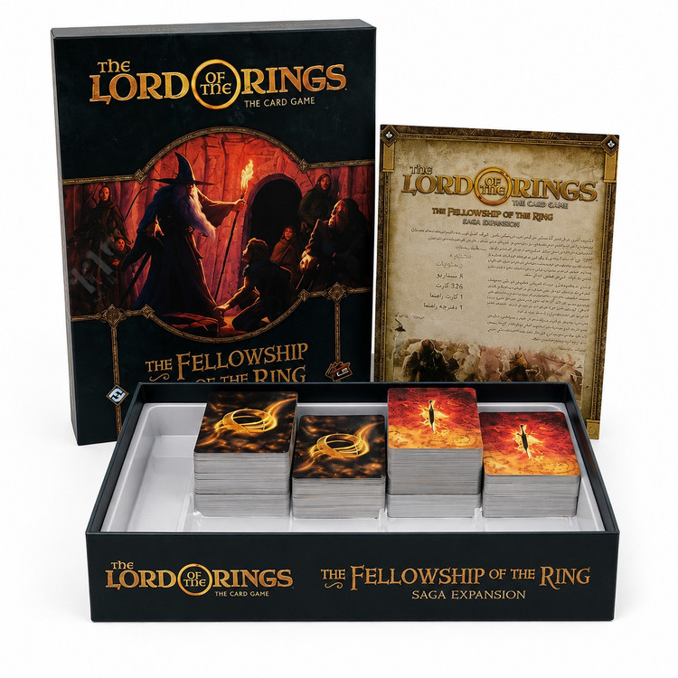 بازی فکری مدل ارباب حلقه ها The lord of the rings lcg به همراه افزونه یاران حلقه Fellowship